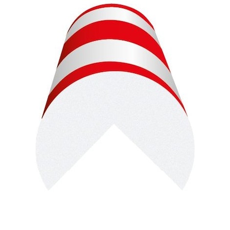 Ergomat Large Round Corner Bumper Red/White Hazard LRCB120-R/W